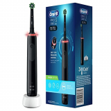 Oral-B PRO 3 Cepillo de Dientes Eléctrico con Mango Recargable, Tecnología Braun, 1 Cabezal de Recambio y Sensor de Presión Visible, 3000 – Negro
