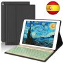 SENGBIRCH Teclado Funda para iPad 10.5, Funda Protectora Slim Fit con Retroiluminado con Retroiluminación de 7 Colores y Teclado Bluetooth para iPad Air 3 2019-iPad Pro 10.5 2017 (Negro)