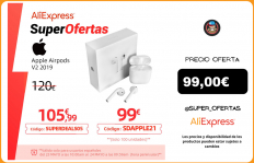 Apple Airpods V2 2019, auriculares inalámbricos originales con estuche de carga, lightning, conexión bluetooth, siri,|Auriculares y audífonos|