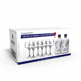 Ginebra Premium nacional Nordés Atlantic Galician Gin – Pack de 2 botellas de 70 cl + 6 Copas Nordés de regalo