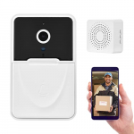 Kavolet Timbre Inalámbrico con Cámara, 480P Video Timbre Inteligente WiFi con detección de Movimiento Visión Nocturna función, Batería de1000mAh, Comunicación Bidireccional, IP4 Impermeable