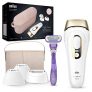 Braun – Silkexpert pro 5 pl5347 depiladora luz pulsada ipl, depilación permanente del vello visible, mujer y hombre, blanco/dorado