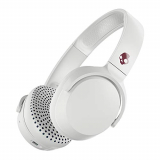 Skullcandy Riff Supraaurales Auriculares con Micrófono, Bluetooth Inalámbricos, Batería con 12 Horas de Duración, Plegables, Almohadillas Suaves con Diadema Resistente, Blanco/Carmesí