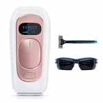 IPL Depiladora de Luz Pulsada 999,900 Flashes, Sistemas de Depilación Láser 2 Modos 5 Niveles,Depilación Indolora para Cara, Brazos, Piernas, Axilas, Bikini,Mujer y Hombre