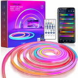 Neon Rope 3M Tira, 252 LEDs de Neón de Silicona Funciona con Alexa y Google Assistant,16 Milliones de Color RGBIC para Gaming, Impermeable IP65, Múltiples posibilidades de control (3M)