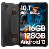 Blackview Rugged Tablet 10 Pulgadas, Active 6(16GB+128GB/TF 1TB) Tablet Rugerizada, Outdoor Tablet Android 13 &13000mAh Batería, Cámara13MP+16MP/GPS/Doble 4G LTE/2.4G/5G Wi-Fi Tablet Para Construcción