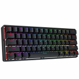 KEMOVE Shadow 60% Teclado Gaming mecánico Bluetooth 5.1 Inalámbrico/Type-C 61 Teclas Teclado de Juegos RGB Hot-Swap Teclas PBT 3000mAh Batería NKRO (Gateron – Interruptor Rojo)