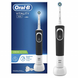 Oral-B Vitality 100 Cepillo De Dientes Eléctrico, 1 Mango Negro Recargable Con Tecnología De Braun, 1 Cabezal De Recambio CrossAction
