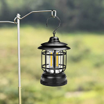 Susany Linterna de Camping LED Portátil Lámparas de Acampada Lámpara de Luz LED 2 Modos Lámpara de Emergencia para Acampar Senderismo Pesca Picnic Negro