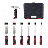 Michark Formones Para Madera, 8 Piezas Madera Para Tallar(6mm/13mm/19mm/25mm/32mm/38mm), Cincel con Martillo Para Tallar Madera con Estuche, Para Tallar Madera, Carpintería, Cortar los Bordes