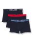 Tommy Hilfiger 3P Trunk WB Bxer, Des Sky/Petrol Blue/Prim Red, M para Hombre