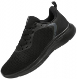 DAFENP Zapatillas Running de Deportivas para Hombre Mujer Gimnasio Sneakers Comodos Deportes Calzado Ligero Transpirable XZ725-AllBlack-EU39