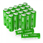 EBL Pilas Recargables AA 1100mAh para Lámparas de Jardín Césped Navidad Exterior – 20 Unidades