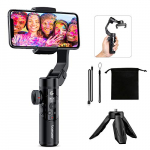 Gimbal – Estabilizador de 3 Ejes para Smartphone, diseño portátil y Plegable con Mango para trípode, activación 3D, detección Facial AI y batería extraíble para Vlogger y Youtuber