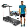 Sixtus Six 1000 – Cinta de Correr Eléctrica Plegable 1 HP (2,5 HP pico) 10 km/h, Aplicación Kinemap y Zwift Coaching y Multiplayer, Bluetooth, Sensor Cardíaco, Inclinación Ajustable, 12 Programas
