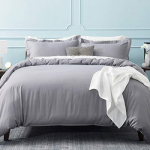 Bedsure Funda Nordica Cama 90 Gris – Juegos de Fundas Edredónes Baratas con 1 Fundas de Almohada 40x75cm de Microfibra y Suave, 150×220 cm