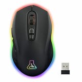 THE G-LAB Kult Neon Ratón Gaming Inalámbrico Recargable Preciso y Sensible -Ratón Inalámbrico Gaming 2400 dpi, LED RGB, Batería de Larga Duración, 7 Botones, Ultraligero, PC/PS4/PS5/Xbox One