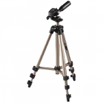 Hama Star 05 – Trípode para cámaras foto/video, 106.5 cm, aluminio, cabeza 3D, color dorado/negro (020509)