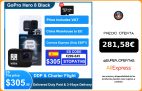 GoPro Cámara de acción deportiva HERO 8, paquete especial negro, resistente al agua, vídeo 4K, 12MP, fotos 1080p, transmisión en vivo|Videocámara de acción y deportes|