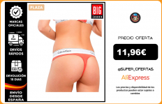 Calvin Klein Tanga de algodon para mujer color naranja. Ropa interior, tanga íntimo, diseño, deportivo. Marca original.BigJeans|Combinaciones con forro|