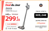 【Promo Code：O8ESOW25/WISHLIST15】 Dreame Aspirador inalámbrico de mano T30, aspiradora de 27kPa, cepillo antienredos, para electrodomésticos, código promo: 2TOPATI26|Aspiradoras|