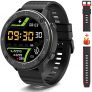 IOWODO X5 Smartwatch, Reloj Inteligent Hombre – Impermeable IP68 | Esfera de Reloj de DIY | Tiempo | Caloría | Pulsometro | Sueño | 9 Deportes, Smartwatch Hombre para Android e iOS (2 Correas)