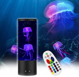 Lámpara de medusas Lámparas de lava, Lámpara de humor de acuario de medusas, Lámpara LED de escritorio con 16 ajustes de color para dormitorio de niños Regalo de cumpleaños de Navidad
