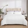 Bedsure Funda Nórdica Cama 150 – Funda Edredon Cama 135 Lisa Suave, Ropa de Cama 220×230 cm con 2 Fundas Almohadas 40×75 cm, 3 Piezas, Blanca