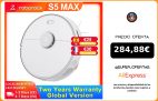 (25€ Code：08ESOW25) Robot aspirador Roborock S5 Max, automático, inteligente, planificado, esterilizador de polvo, mopa de limpieza, mihome APP WIFI|Aspiradoras|