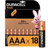 Duracell – Plus AAA, Pilas Alcalinas (paquete de 18 con apertura simplificada) 1,5 Voltios LR03 MN2400