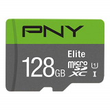 PNY Elite Memoria Flash 128 GB MicroSDXC Clase 10 UHS-I – Tarjeta de Memoria (128 GB, MicroSDXC, Clase 10, UHS-I, Class 1 (U1), V10), Verde/ Gris