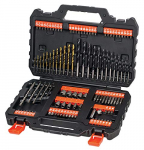 BLACK+DECKER A7200 Juego de 109 piezas para atornillar y taladrar con brocas Titanio