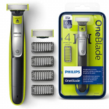 Philips OneBlade QP2530/30 – Recortador de Barba con 4 Peines de 1,2,3,4,5 mm Longitudes, Incluye Cuchilla Adicional, Recorta, Perfila y Afeita, Recargable