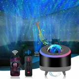 MROOYI Proyector de cielo estrellado LED con altavoz Bluetooth, 3 en 1, galaxia, cielo estrellado, proyector para niños y adultos, con mando a distancia, estrellado estrellado, aurora giratoria 360°,