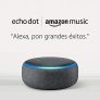 Amazon Echo Dot (3.ª generación) tela de color antracita + Amazon Music Unlimited (6 meses GRATIS con renovación automática)