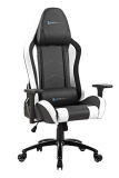 Newskill Takamikura – Silla Gaming Profesional (inclinación y Altura Regulable, reposabrazos Ajustables, reclinable 180º), piel, con ruedas, tapizada, reposabrazos, Color Blanco