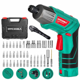 Atornillador Eléctrico 6N.m, HYCHIKA Destornillador Inalámbrico (Máximo Par 6 N.m, 3.6V, 2.0Ah) LED Luz como Linterna, Llave de Trinquete, Cargador con Cable USB, 36 Accesorios, Estuche portátil