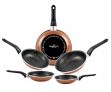 Magefesa Copper Lote de 5 sartenes, 18/20/24/26/28 cm