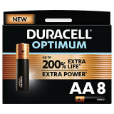 Duracell – NUEVO Pilas alcalinas Optimum AA , 1.5 Voltios LR6 MX1500, paquete de 8