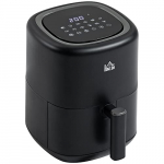 HOMCOM Freidora sin Aceite 3L Freidora de Aire Caliente 1300W con 12 Programas Pantalla LED Táctil Temporizador Temperatura Ajustable y Cesta Antiadherente 29,5×23,8×30,3 cm Negro