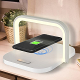 Lámparas de Mesita de Noche dormitorio Lámpara de Mesa modernas con Cargador Inalámbrico 10W Luz Nocturna Táctil Regulable, ilimitado Niveles de Brillo
