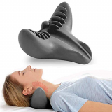 Relajante de Cuello y Hombros Almohada de Masaje de Cuello Almohada de tracción Cervical Almohada de Hombro de acupresión para aliviar el Dolor y Alinear la Columna Cervical(Black)