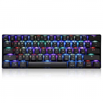 Docooler MOTOSPEED CK61 Teclado mecánico para Juegos,RGB Interruptores Azules OUTMU Teclado 61 Teclas Anti-Efecto Fantasma con luz de Fondo para Juegos,Negro