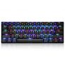 Docooler MOTOSPEED CK61 Teclado mecánico para Juegos,RGB Interruptores Azules OUTMU Teclado 61 Teclas Anti-Efecto Fantasma con luz de Fondo para Juegos,Negro