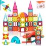 Beeyouk Construcciones Magneticas Niños,120 Piezas Juguetes Imanes Niños,Juego Piezas Magneticas niños 3D con Tuberías,Bloques Construccion Niños Regalo para Niños Niñas de 3 4 5 6 7 8