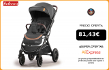 Cochecito de Bebé Carro de Bebé Ligera para Niños de Hasta 3 Años Silla de Paseo Todo Terreno Carrito Bebé Plegable con Una Mano con Ruedas de Goma Cesta de Almacenamiento Grande Portavasos Cubierta de Pie|Cochecito de cuatro ruedas|
