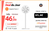 Ventilador de pie inteligente 2021 Mi, 2 hojas duales con control de voz para una ventilación natural, motor de CC de 100 niveles de velocidad|fanáticos|
