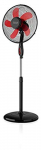 Taurus Ponent 16 CR Elegance 5 Blades Ventilador con pie, 41 W, 0 Decibeles, Negro/Rojo