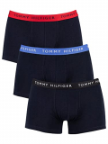 Tommy Hilfiger 3p Trunk WB Bañadores Ajustados para Hombre, Black/Top Water/Primary Red, S (Pack de 3)