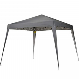 Outsunny Carpa Plegable 3x3m Cenador de Jardín Diseño Pop Up de Acero y Cubierta de Tela Oxford Gris